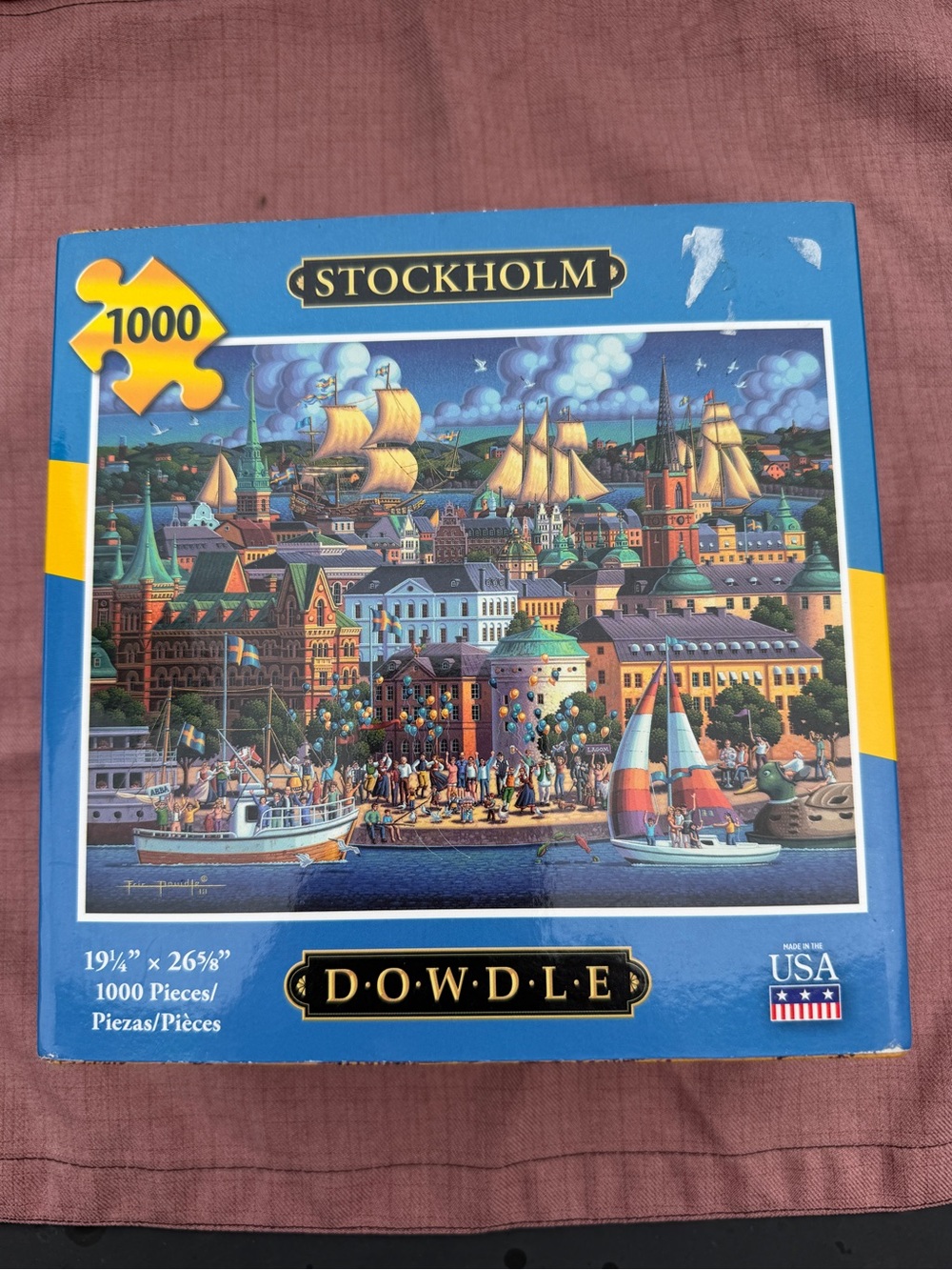 DOWDLE Stockholm 1000-Piece Jigsaw Puzzle – Blue Artwork